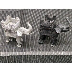 (2) War Elephants With Howdah 25/30MM Metal Miniatures